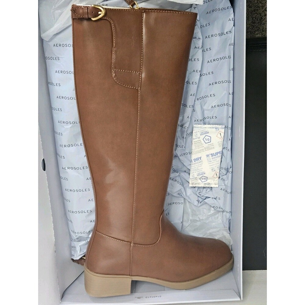 Sz 8.5 W - Aerosoles Della Brown Knee High Women's Riding Boots